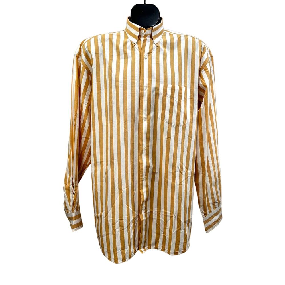 Vintage Banana Republic Stripe Cotton Button Down Shirt Long Sleeves